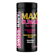 Swiss Navy MAX CLIMAX for Her Daily Supplement bottle with pink label