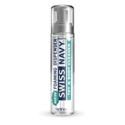 Swiss Navy Premium Toy & Body Cleaner in a 6oz white pump bottle