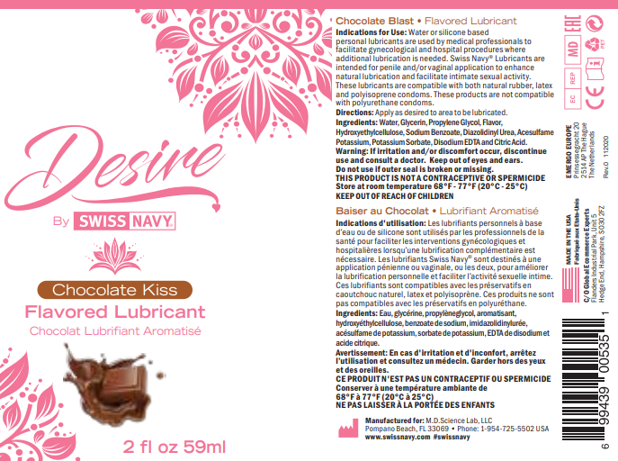 Desire by Swiss Navy, Chocolate Kiss Flavored Lubricant