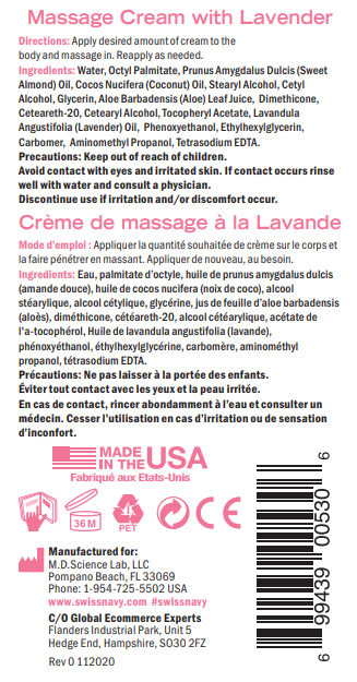 Desire by Swiss Navy, Massage Cream with Lavender