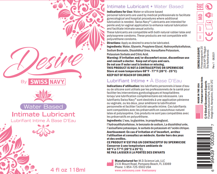 Desire by Swiss Navy, Water Based Intimate Lubricant